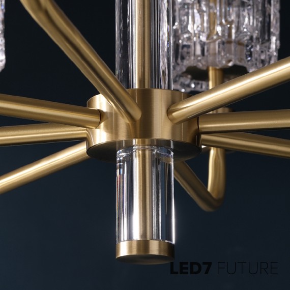 Loft Industry Modern - Glass Deco Chandelier